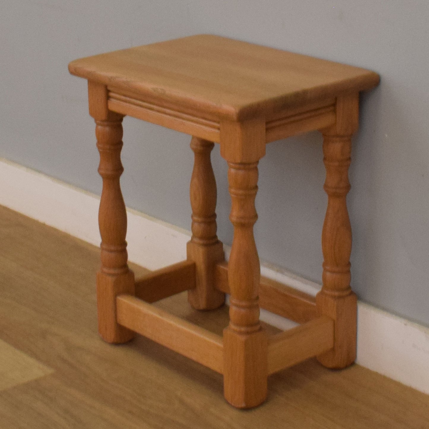Small Blonde Oak Side Table