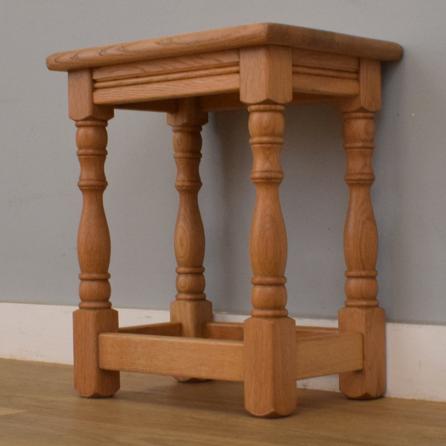 Small Blonde Oak Side Table