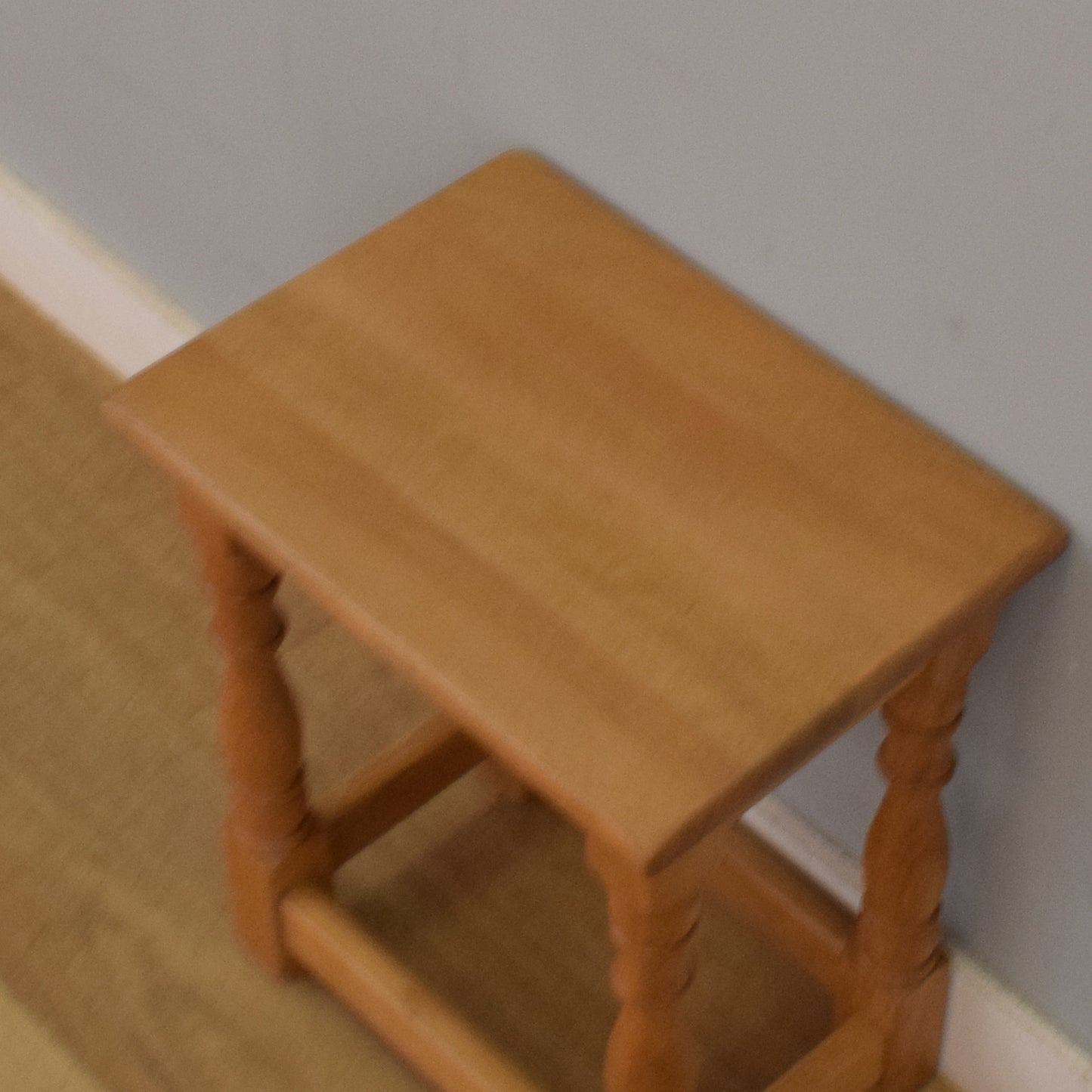 Small Blonde Oak Side Table