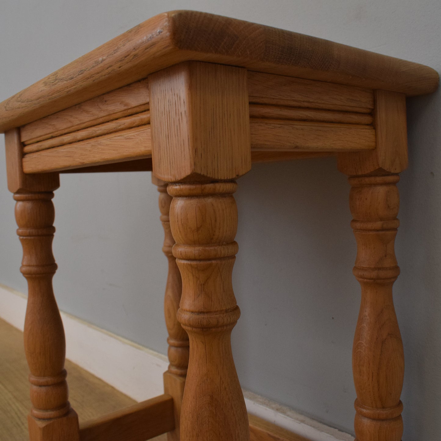 Small Blonde Oak Side Table
