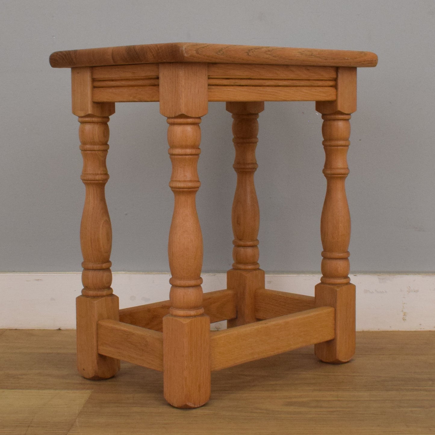 Small Blonde Oak Side Table