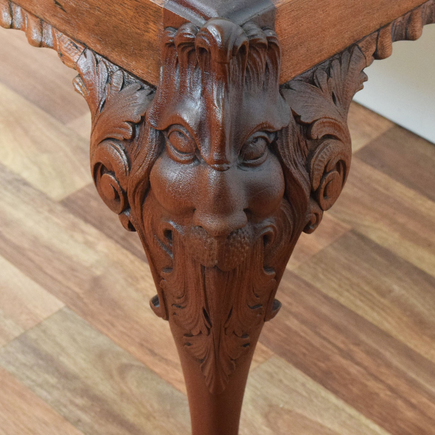 Carved Mahogany Piano Stool