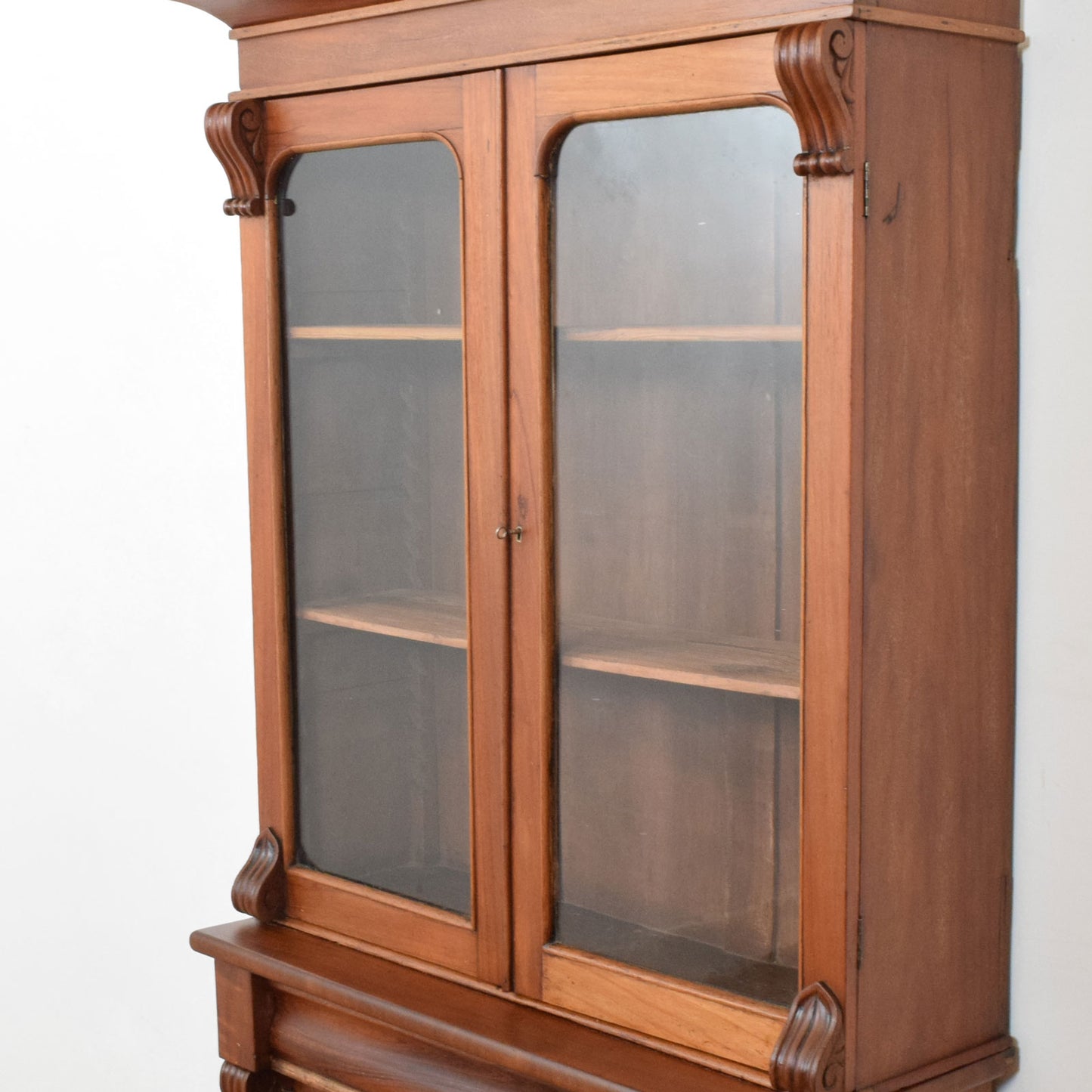 Glazed Mahogany Display Dresser
