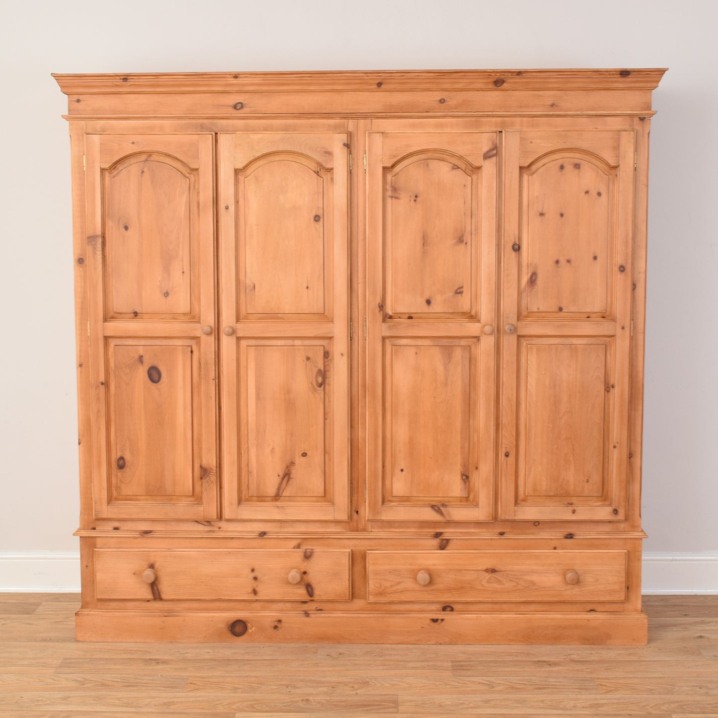 Four Door Pine Wardrobe