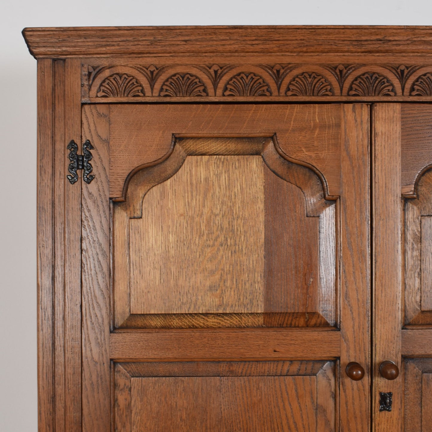 Vintage Oak Double Wardrobe