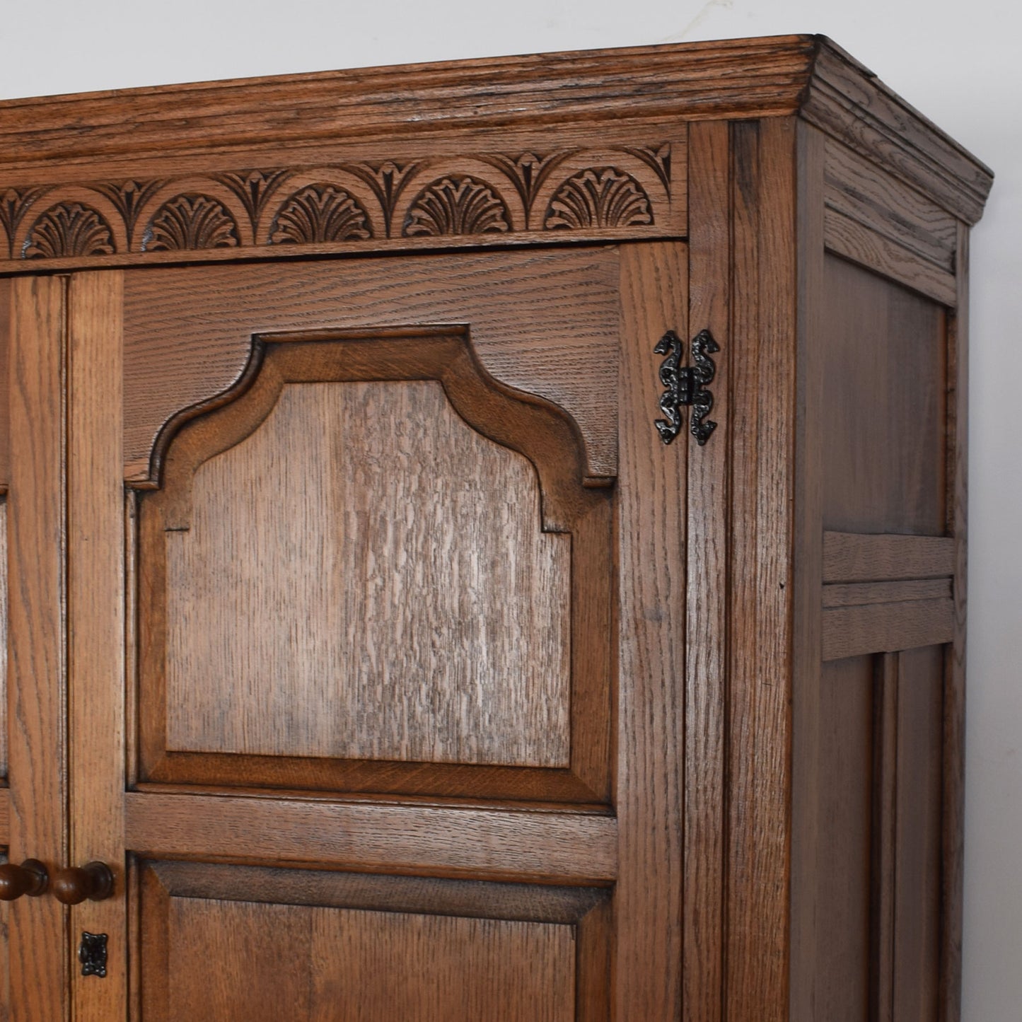 Vintage Oak Double Wardrobe
