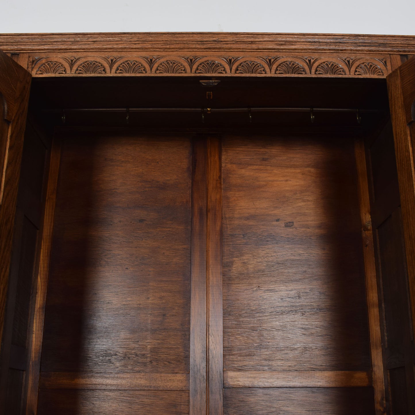 Vintage Oak Double Wardrobe