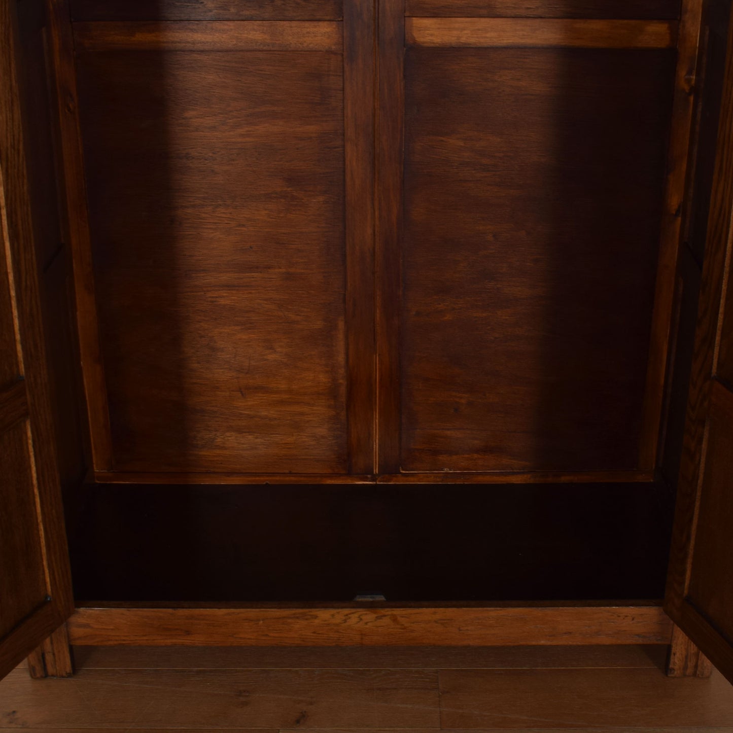 Vintage Oak Double Wardrobe