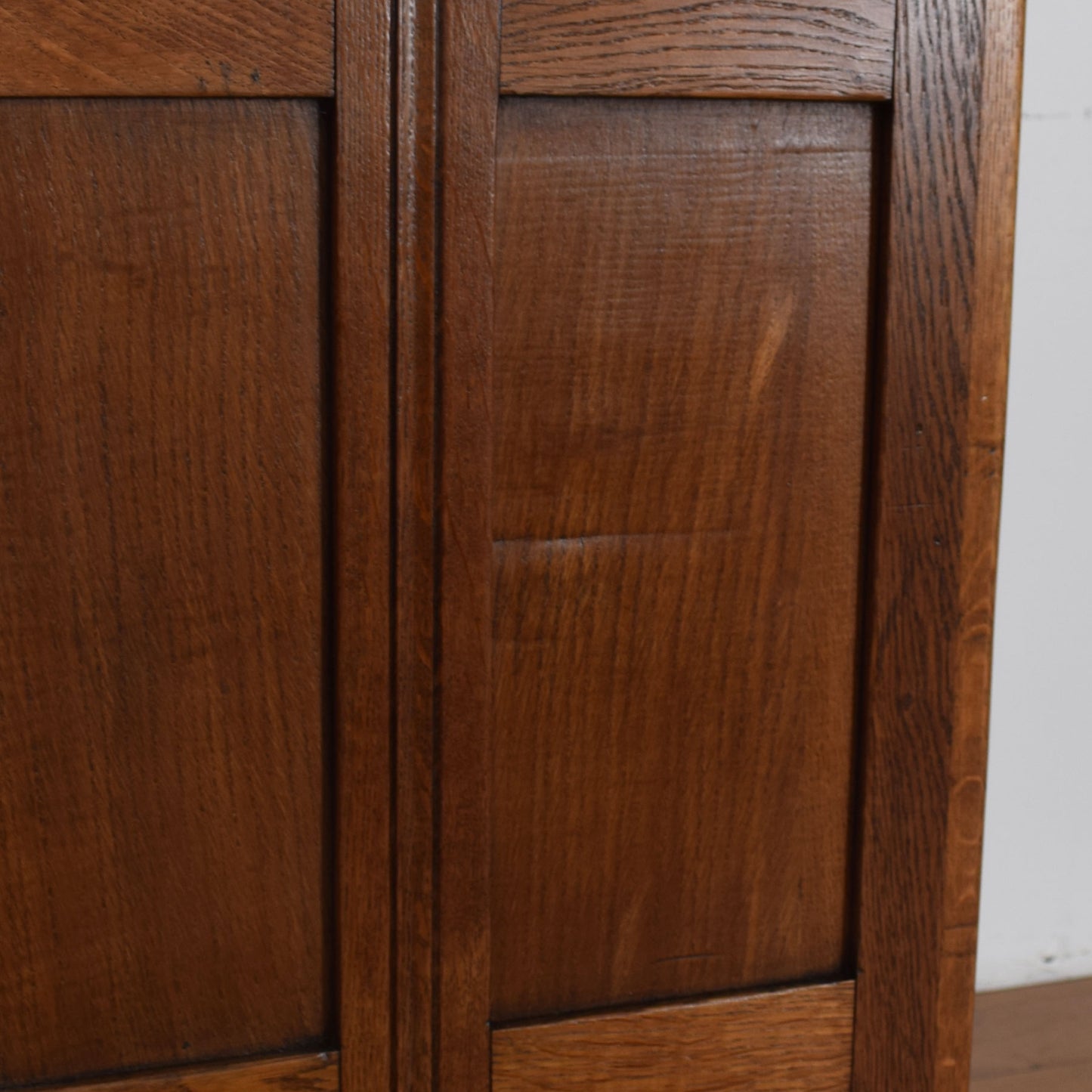Vintage Oak Double Wardrobe