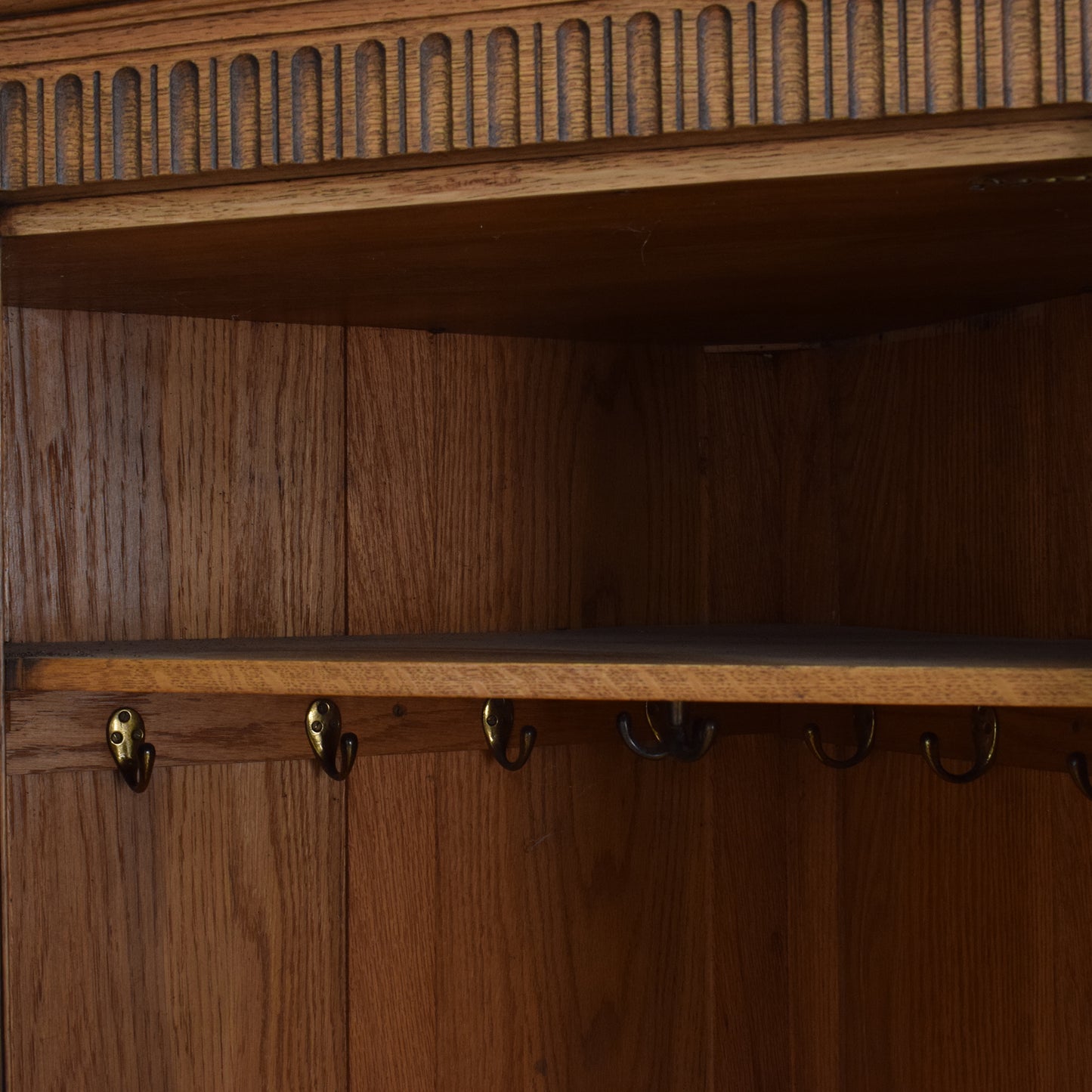 Solid Oak Corner Wardrobe