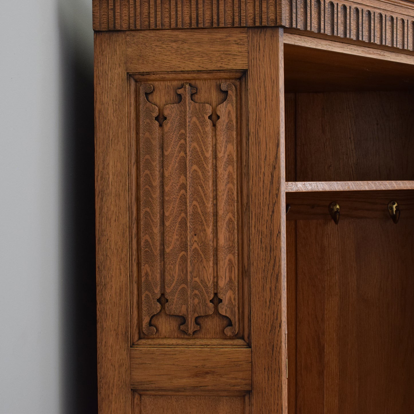 Solid Oak Corner Wardrobe
