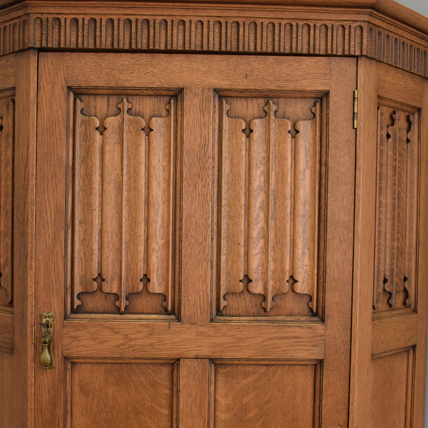 Solid Oak Corner Wardrobe