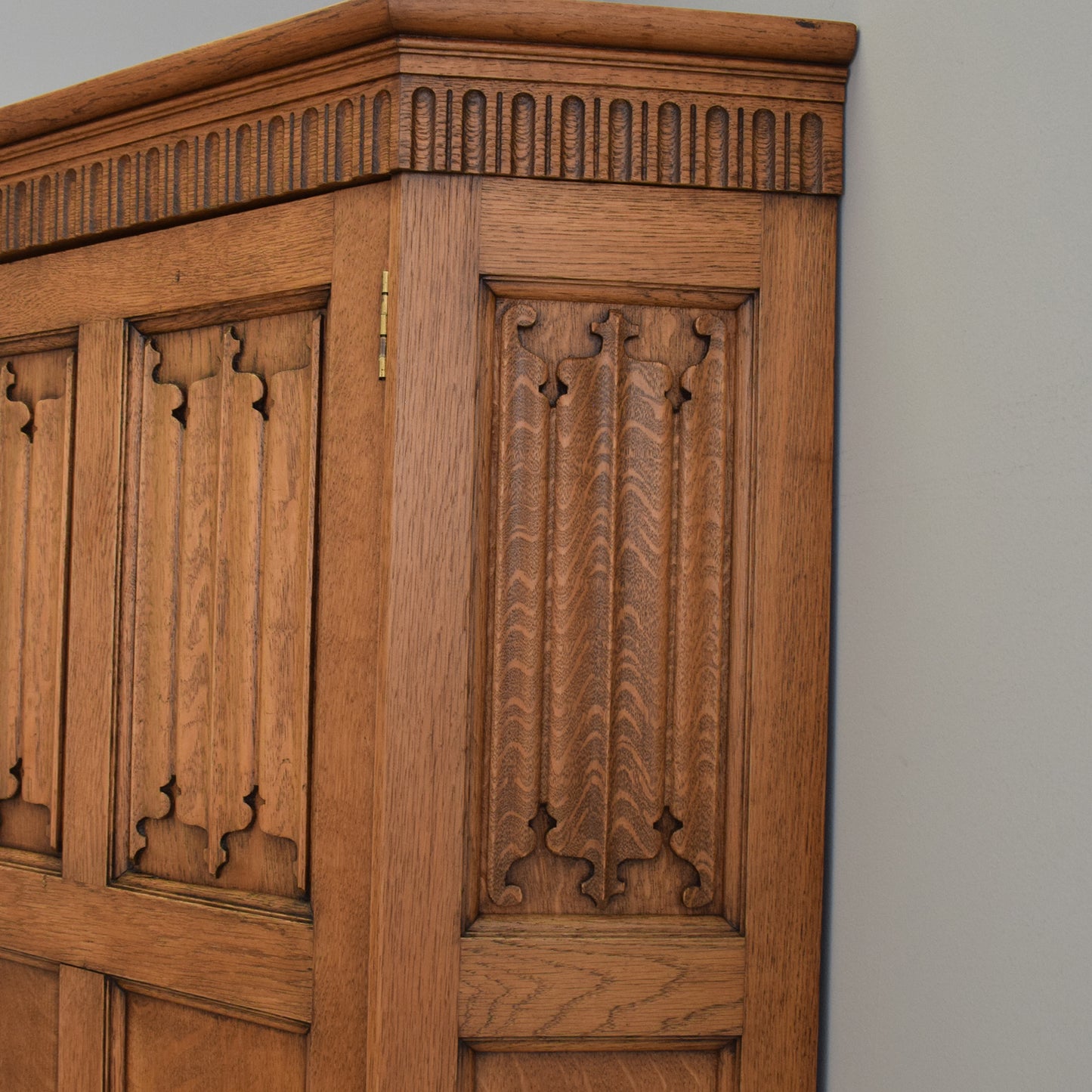 Solid Oak Corner Wardrobe
