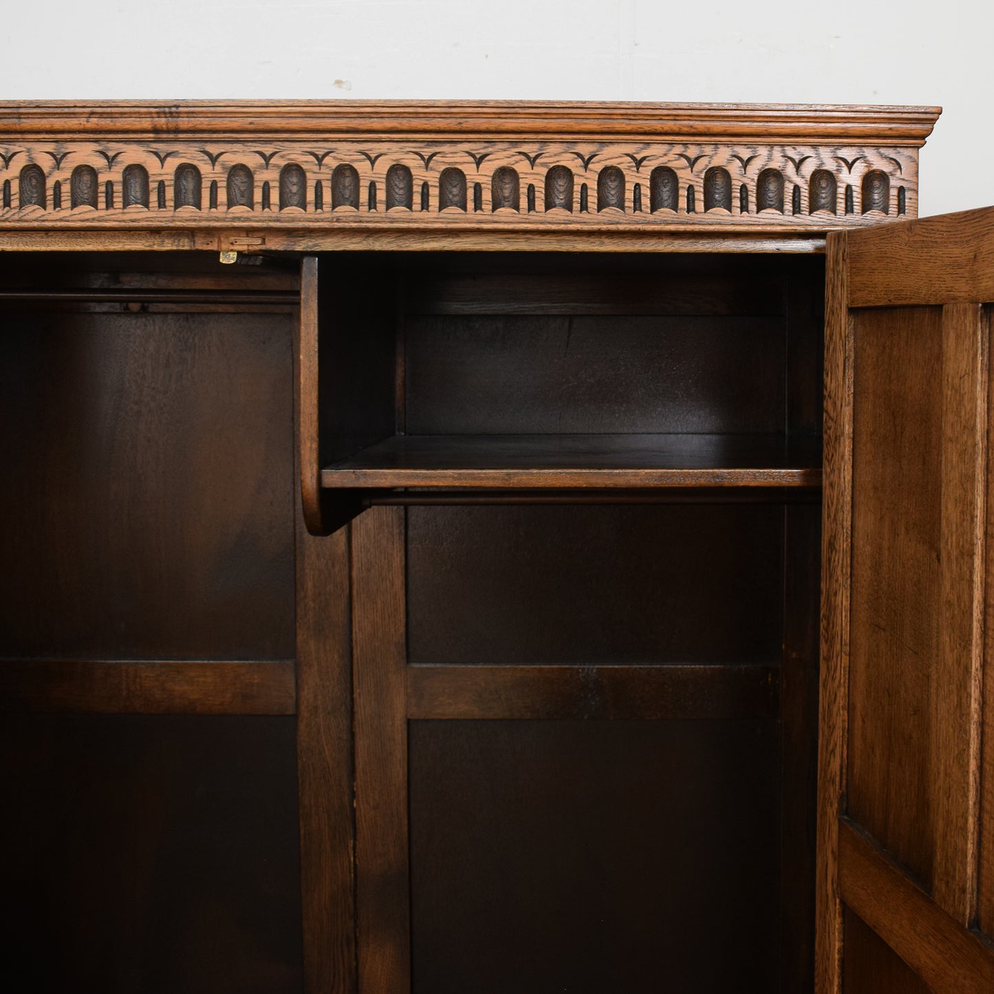 Restored Oak Double Wardrobe