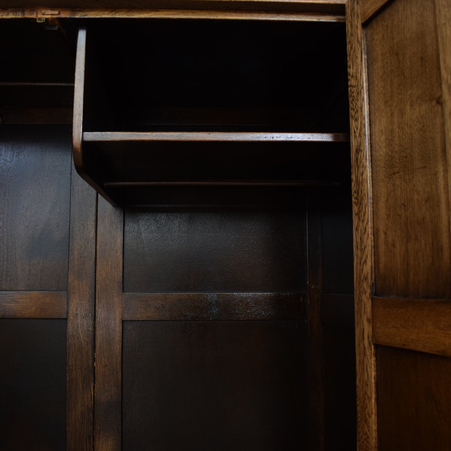 Restored Oak Double Wardrobe