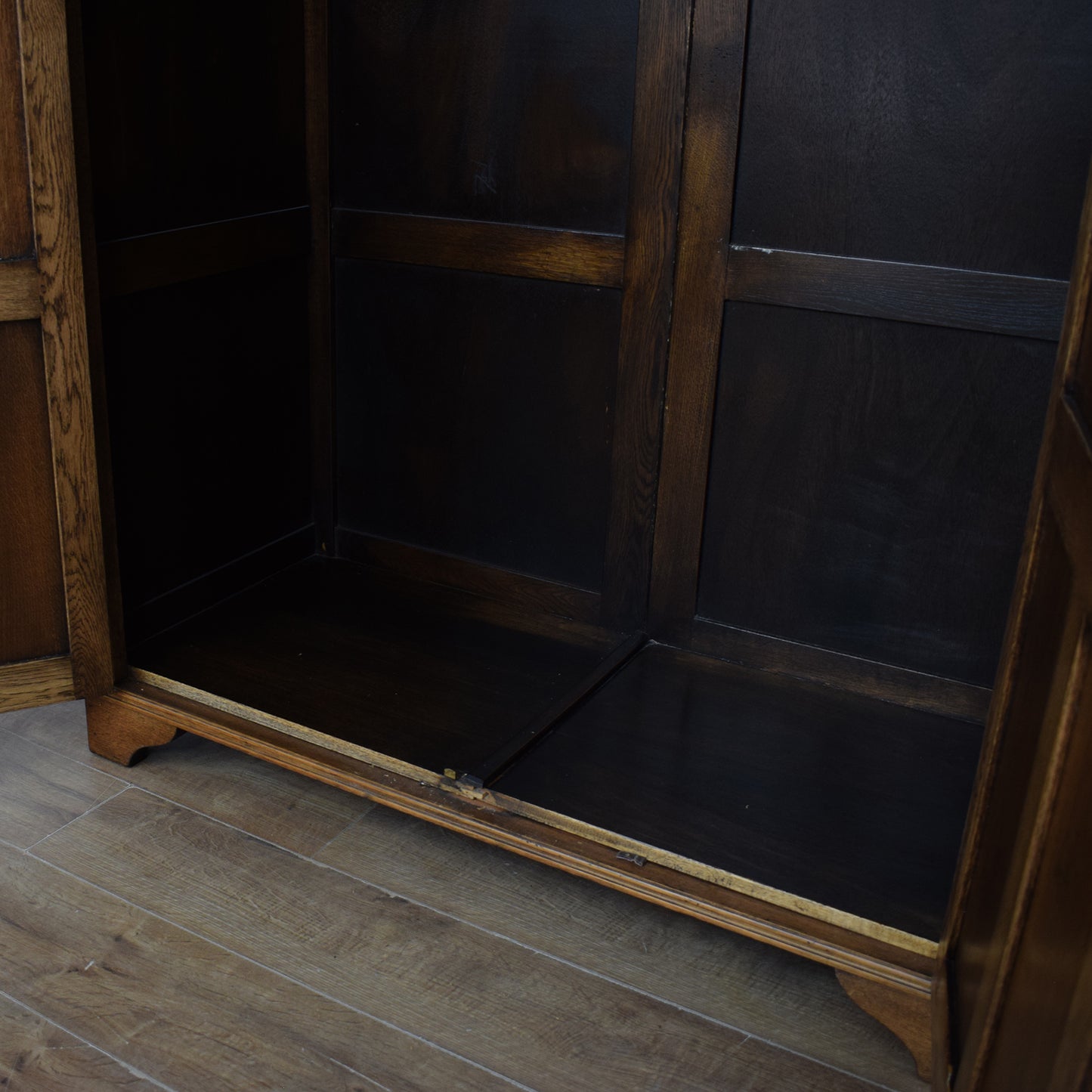 Restored Oak Double Wardrobe