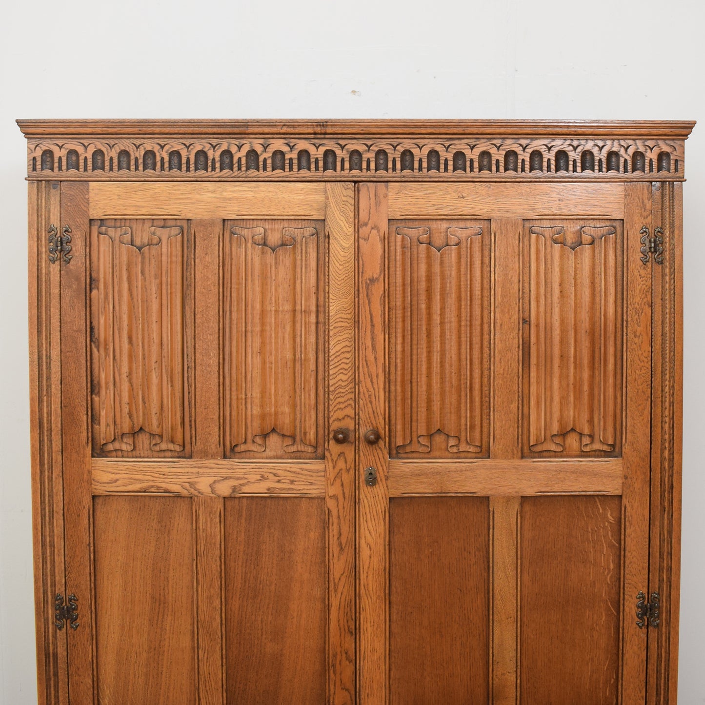 Restored Oak Double Wardrobe