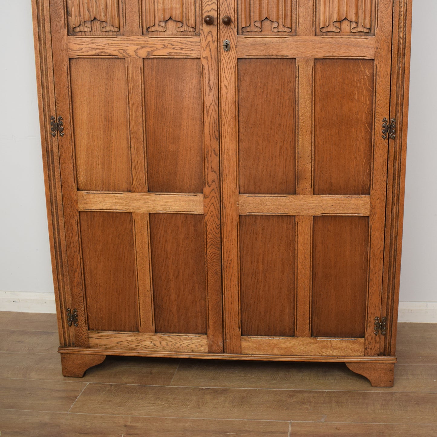 Restored Oak Double Wardrobe