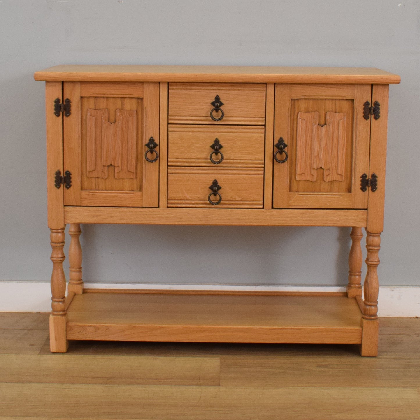 Small Blonde-Oak Sideboard