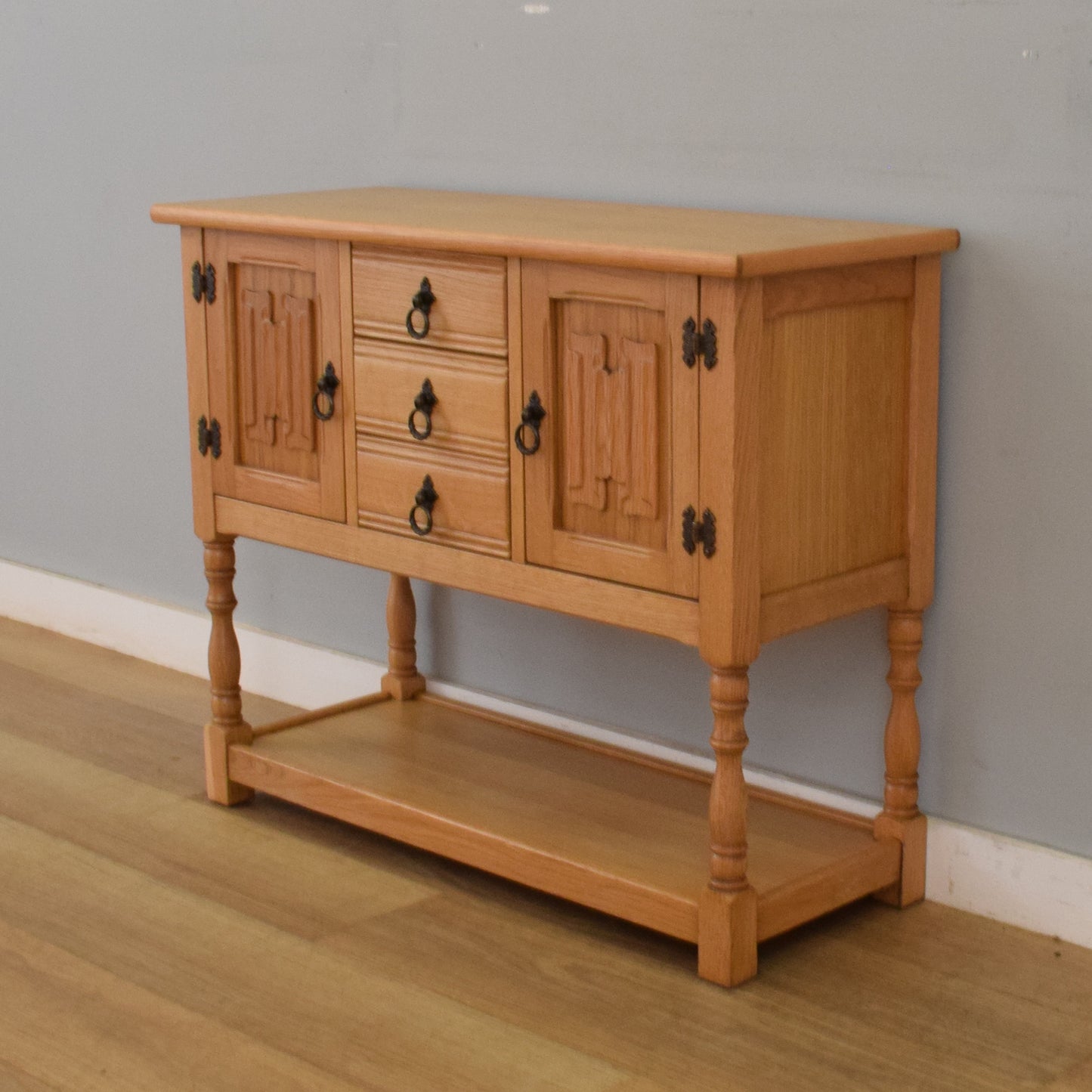 Small Blonde-Oak Sideboard