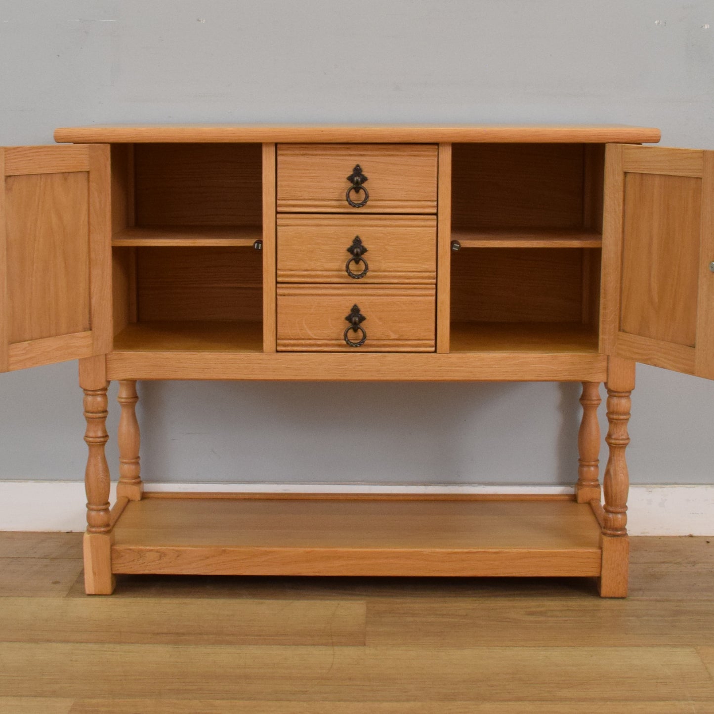 Small Blonde-Oak Sideboard