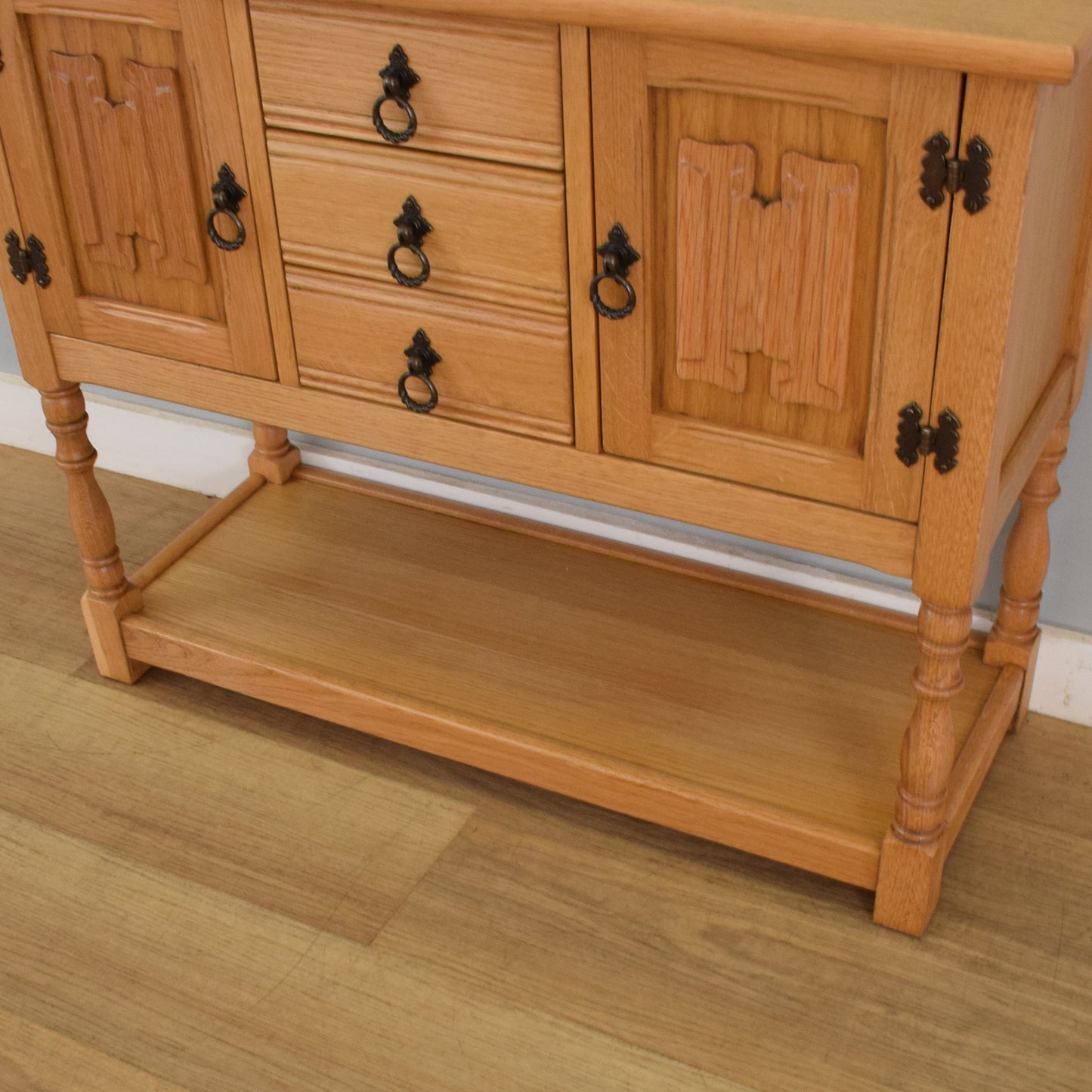 Small Blonde-Oak Sideboard