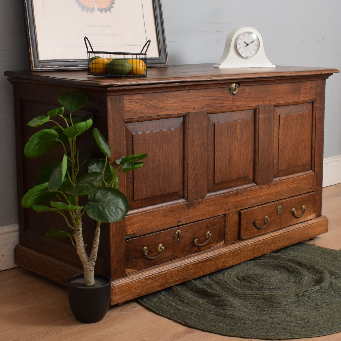 Antique Oak Mule Chest