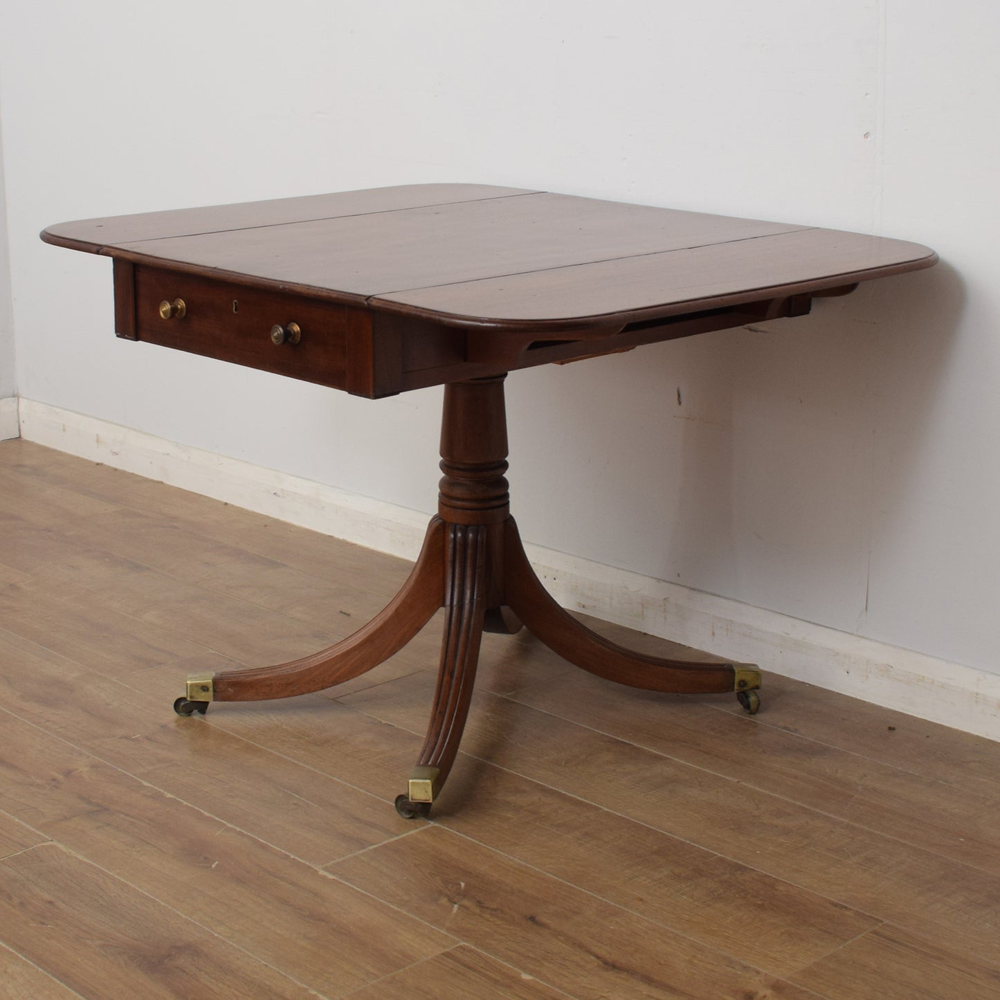 Restored Mahogany Drop-Leaf Table