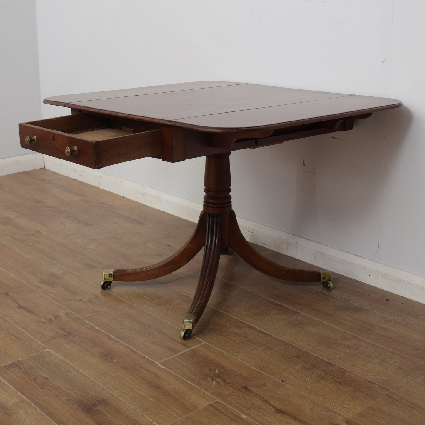 Restored Mahogany Drop-Leaf Table