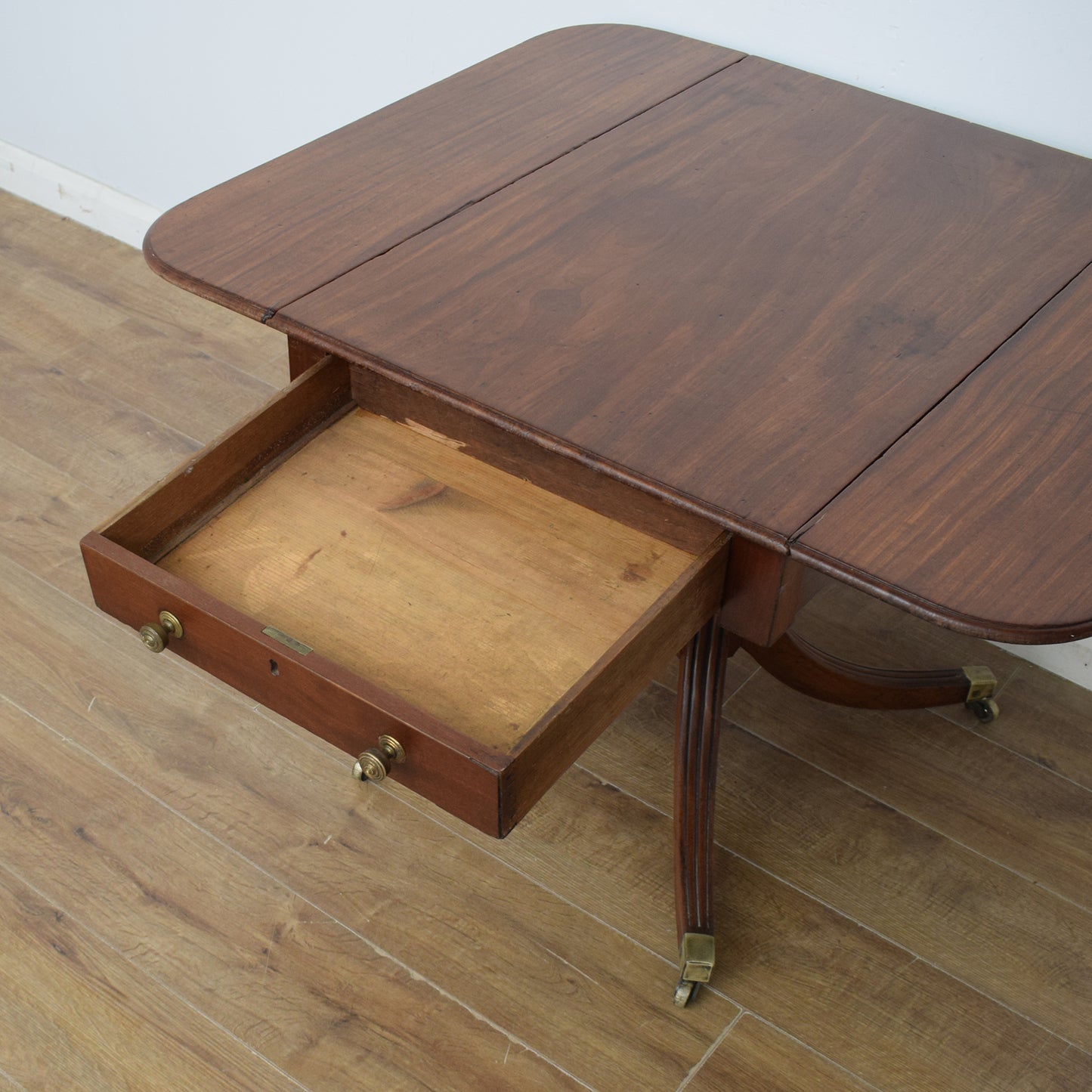 Restored Mahogany Drop-Leaf Table