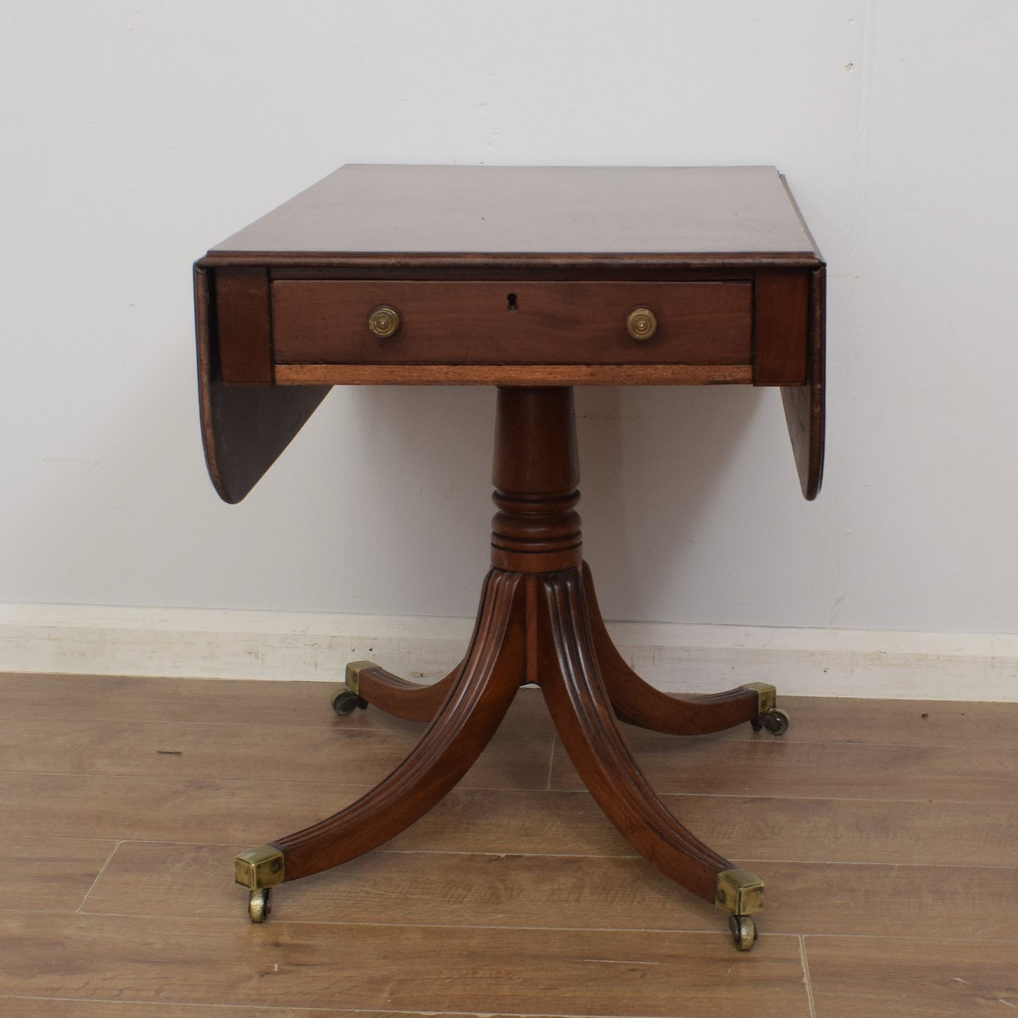 Restored Mahogany Drop-Leaf Table
