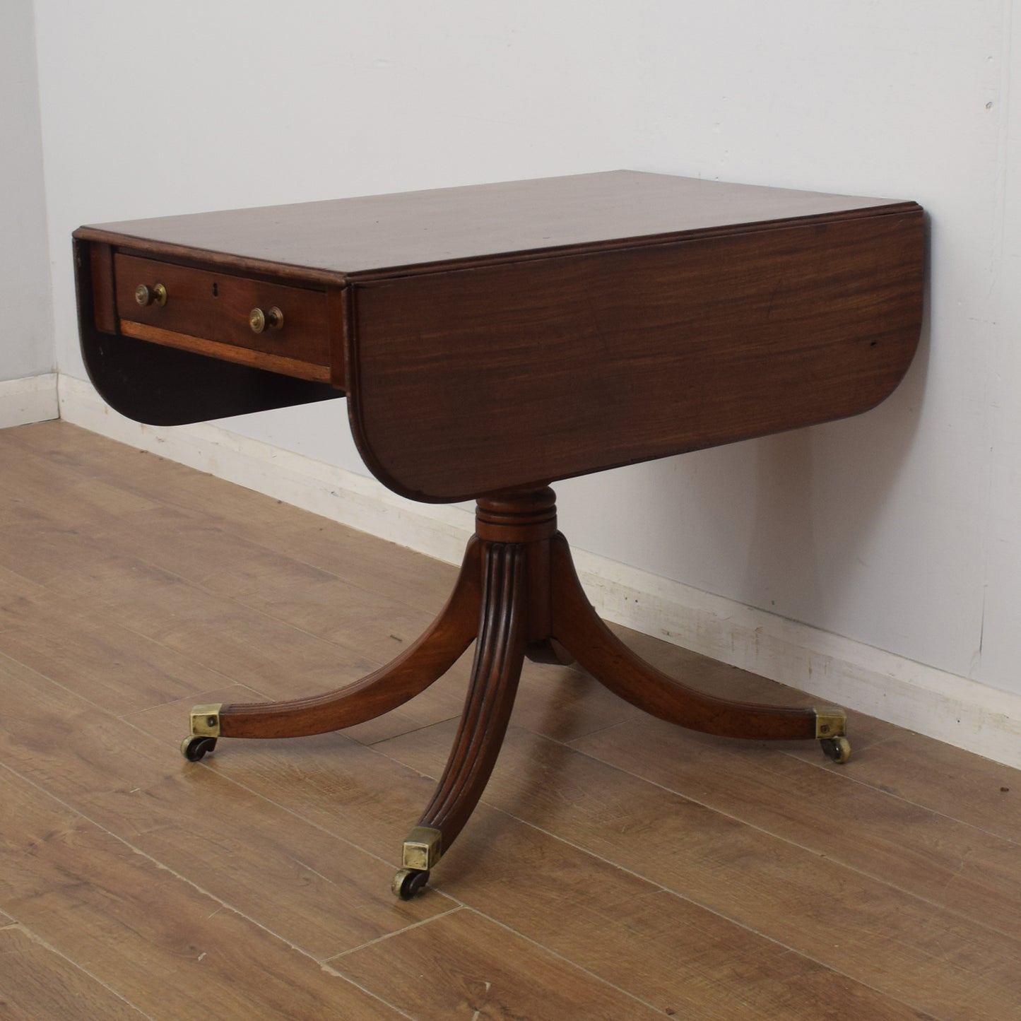 Restored Mahogany Drop-Leaf Table
