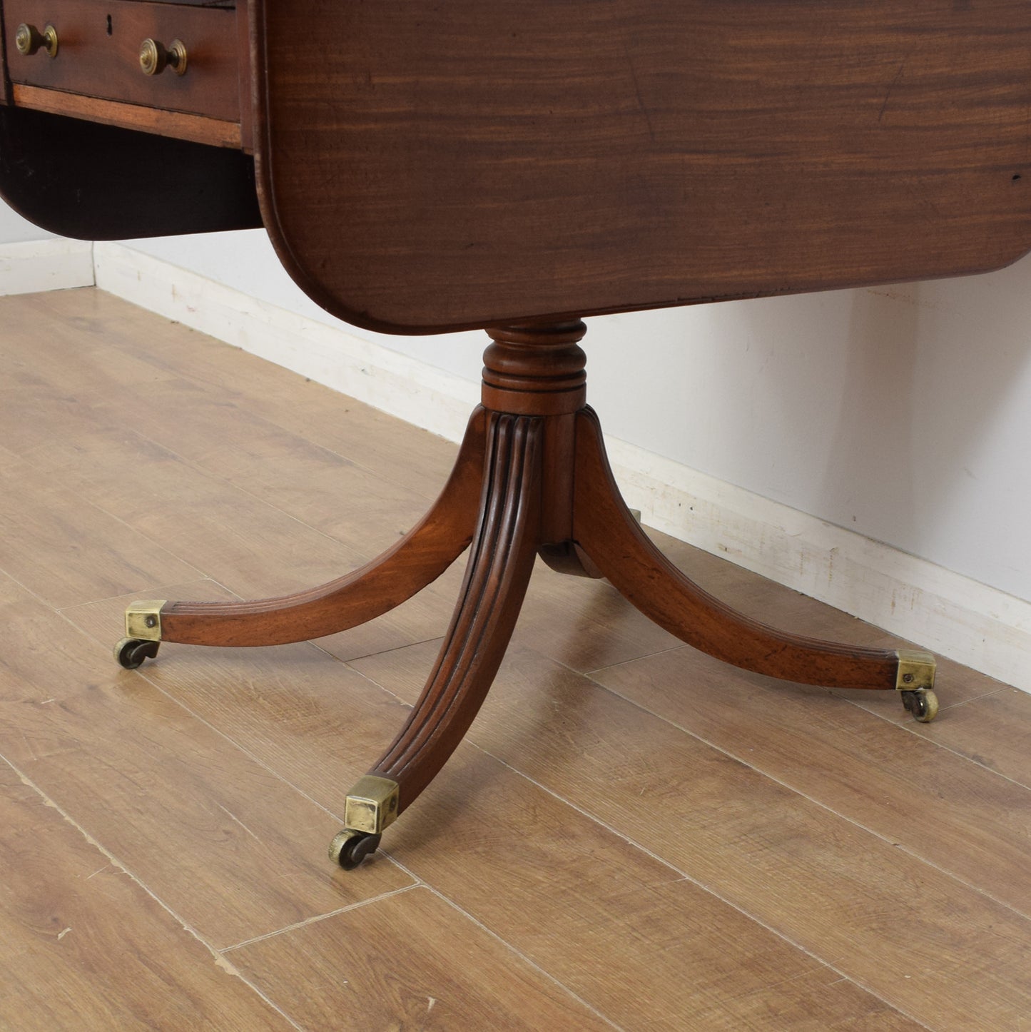 Restored Mahogany Drop-Leaf Table