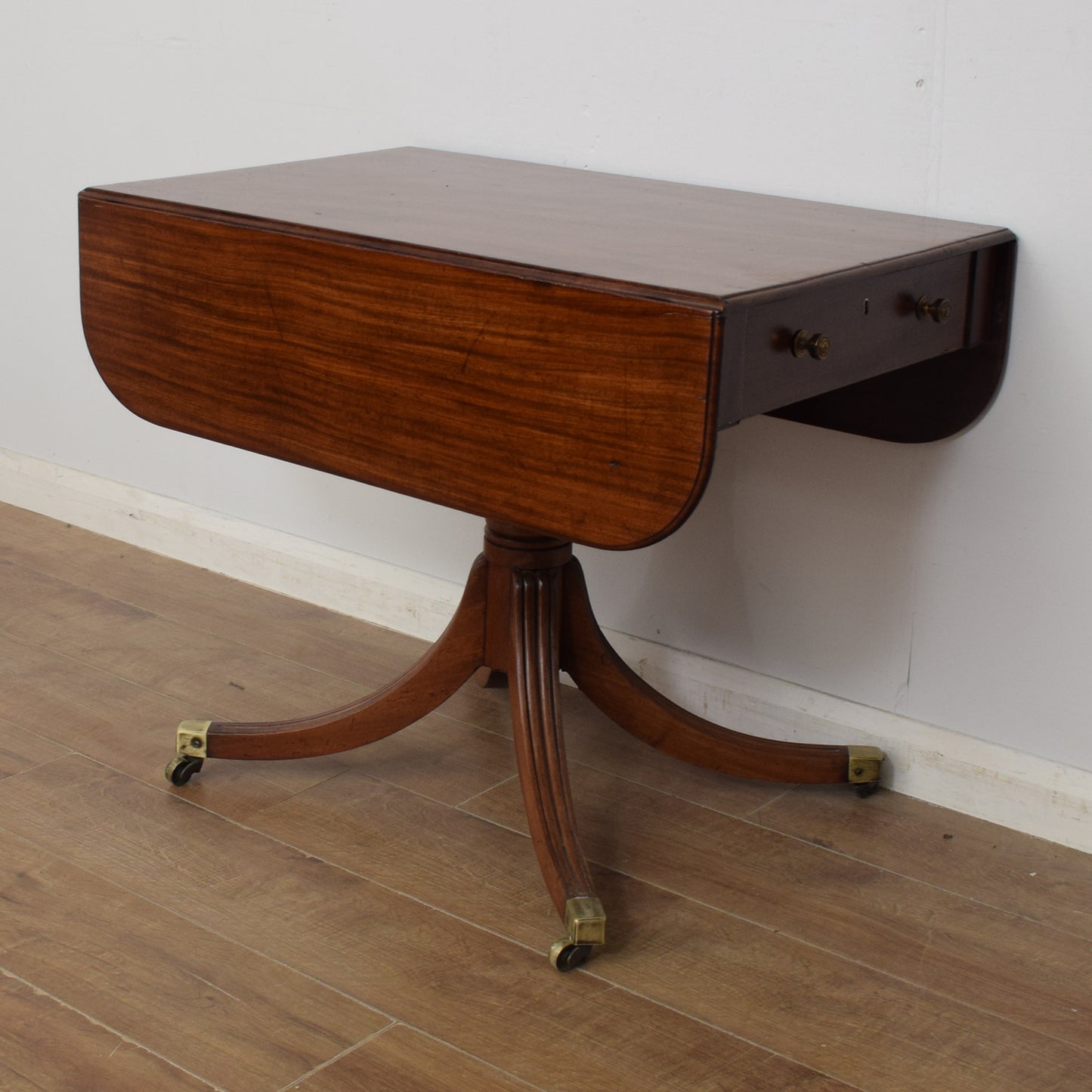 Restored Mahogany Drop-Leaf Table