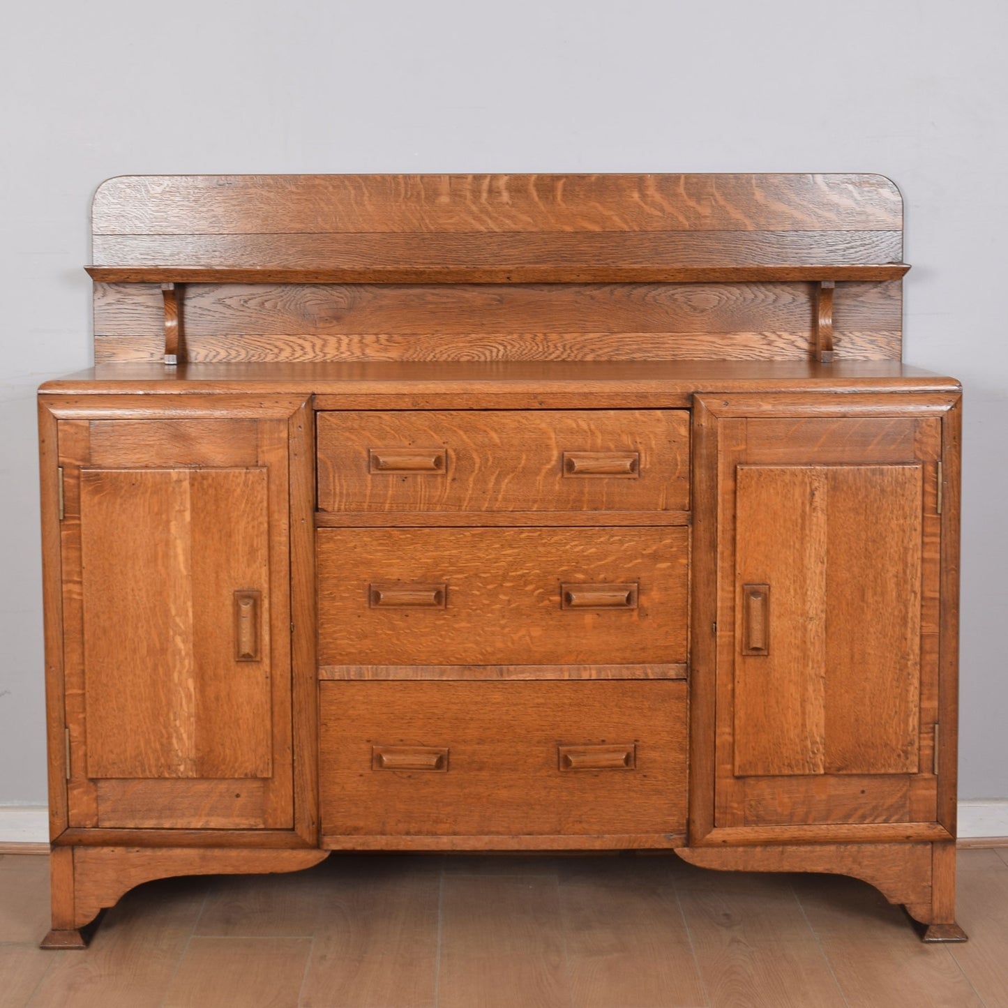 Oak Raised-Back Sideboard