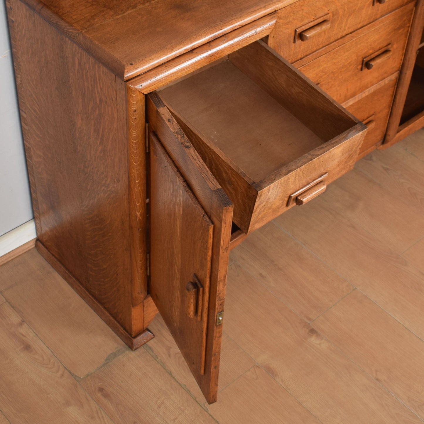 Oak Raised-Back Sideboard
