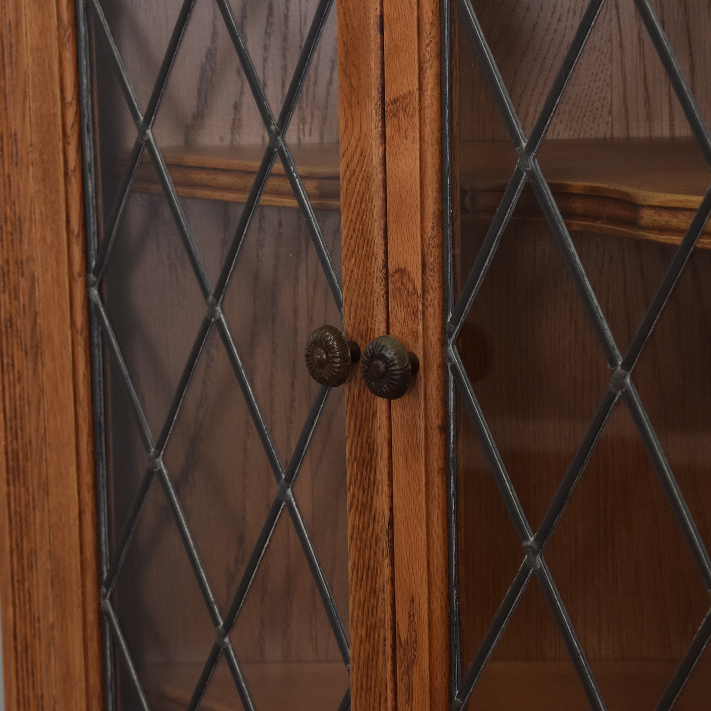 Refinished Oak Corner Unit