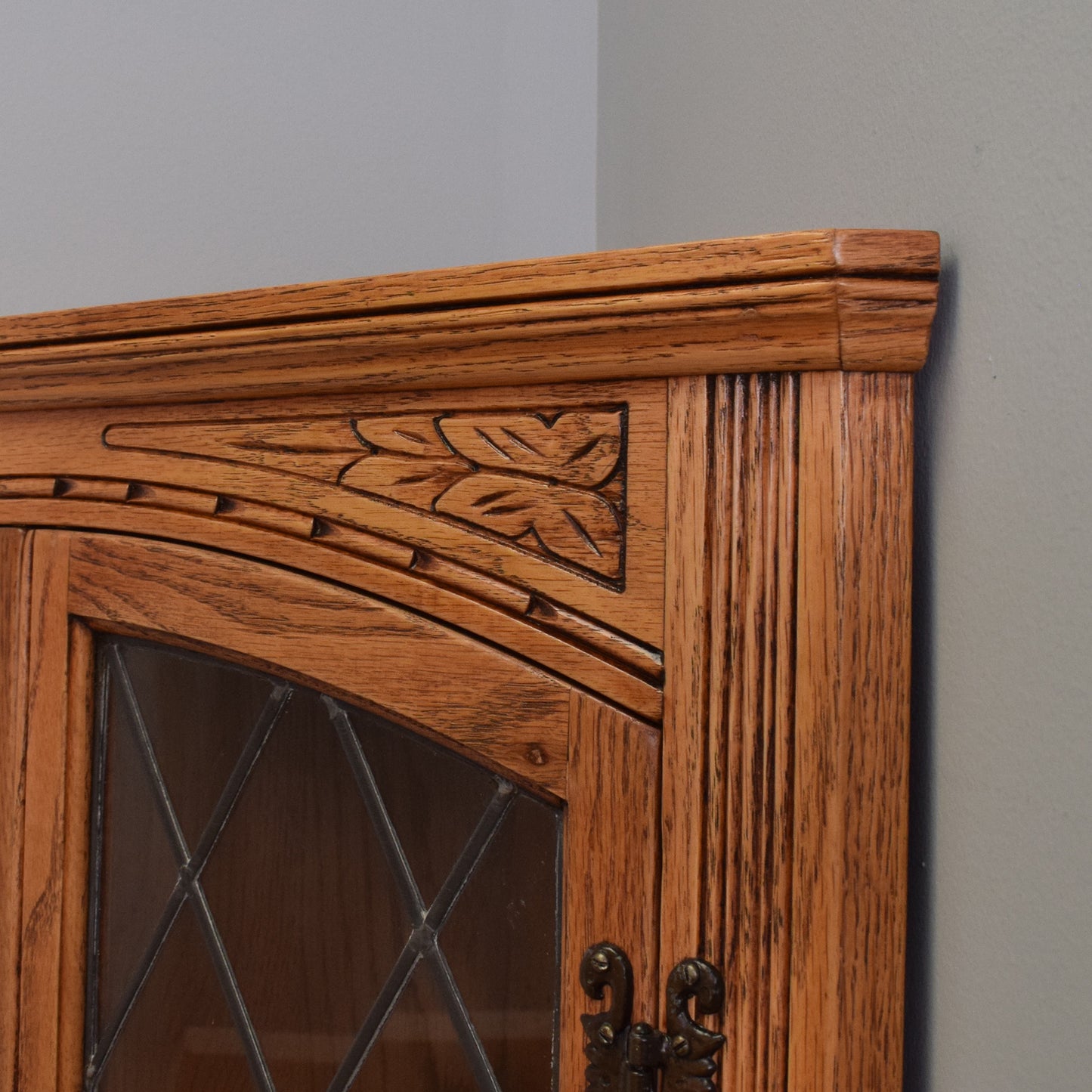 Refinished Oak Corner Unit