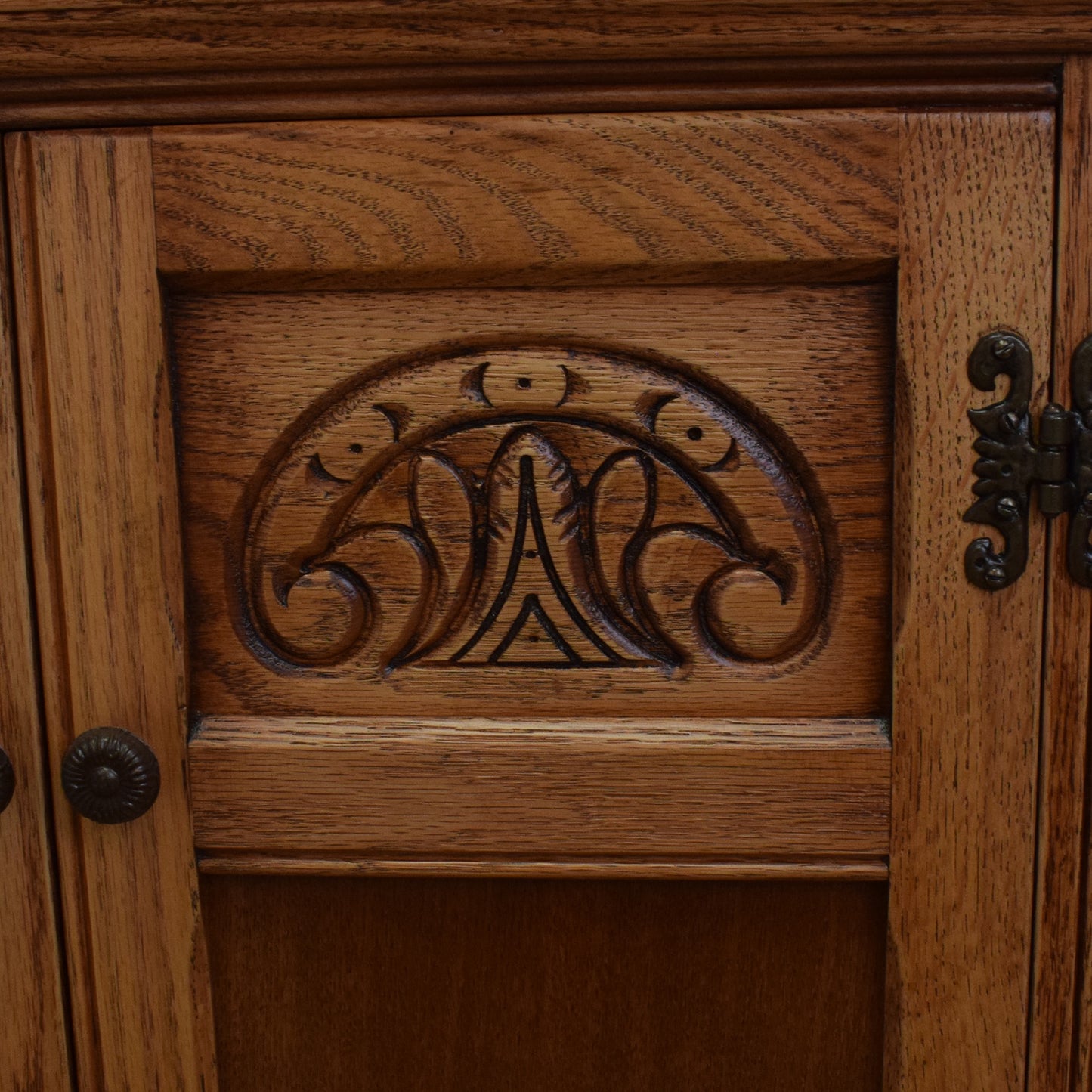 Refinished Oak Corner Unit