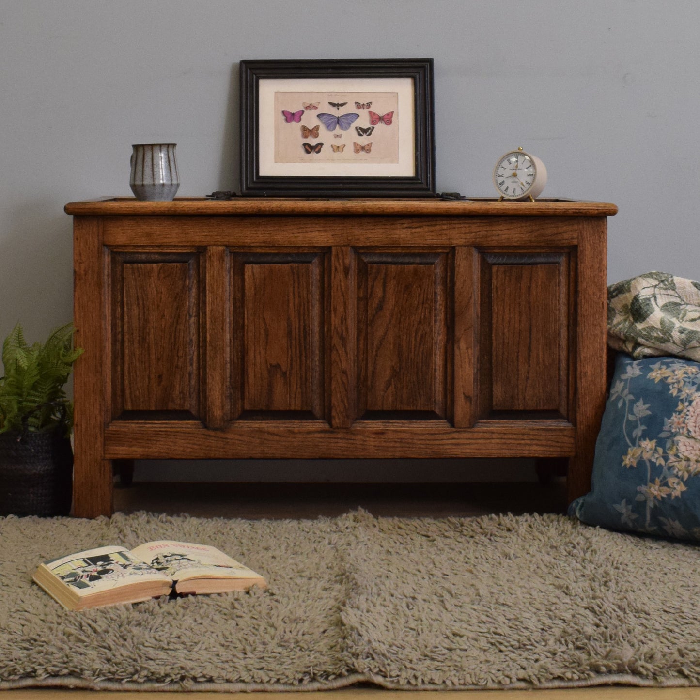 Refinished Oak Blanket Box