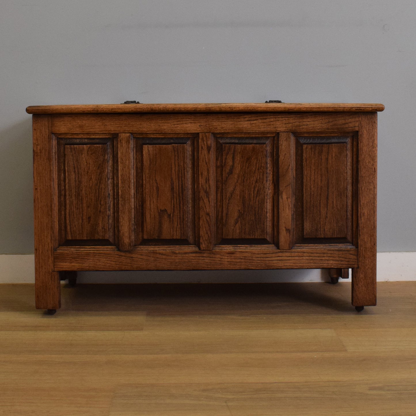 Refinished Oak Blanket Box