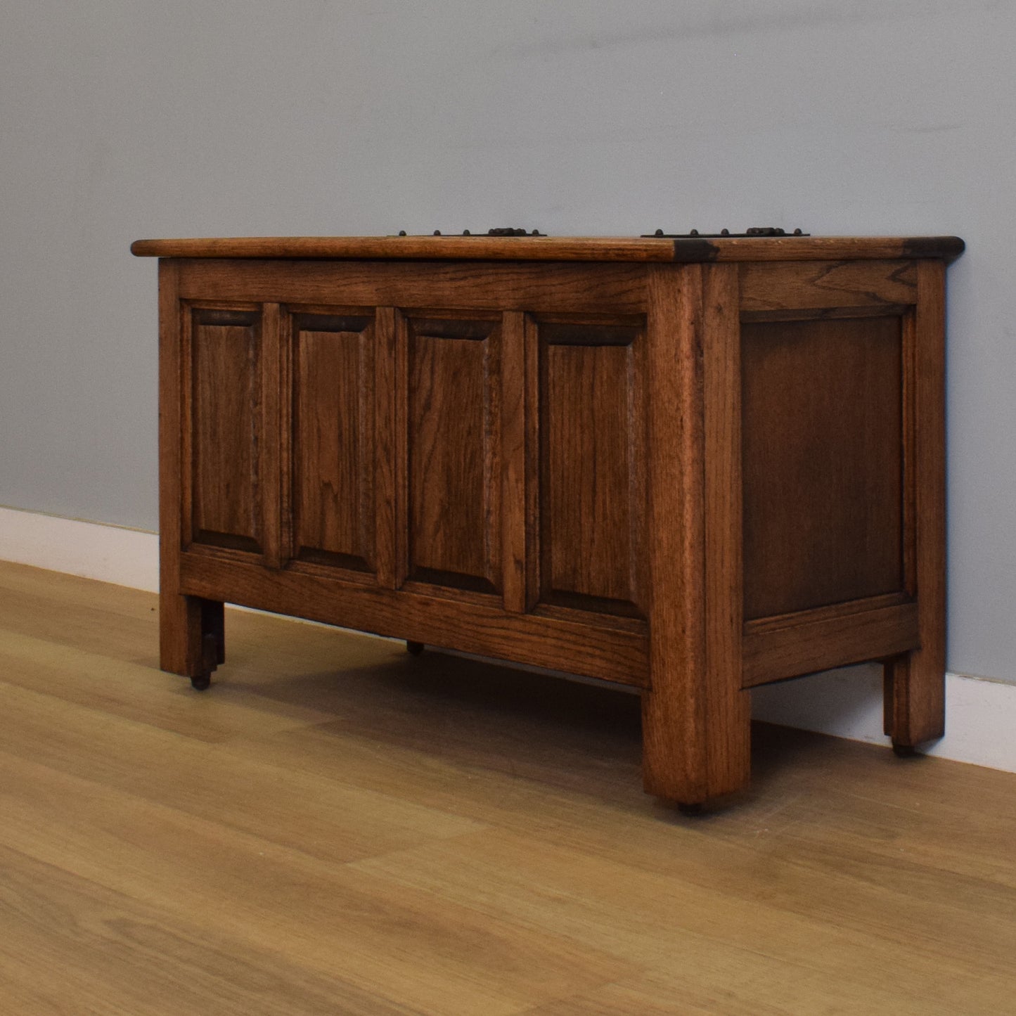 Refinished Oak Blanket Box