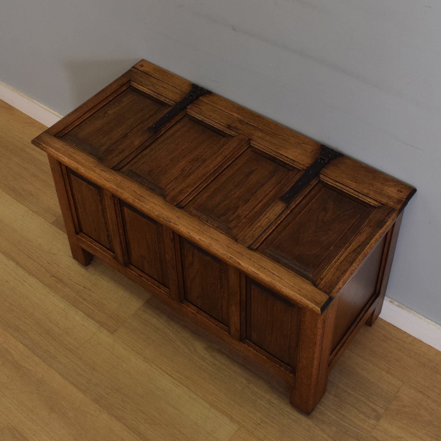 Refinished Oak Blanket Box