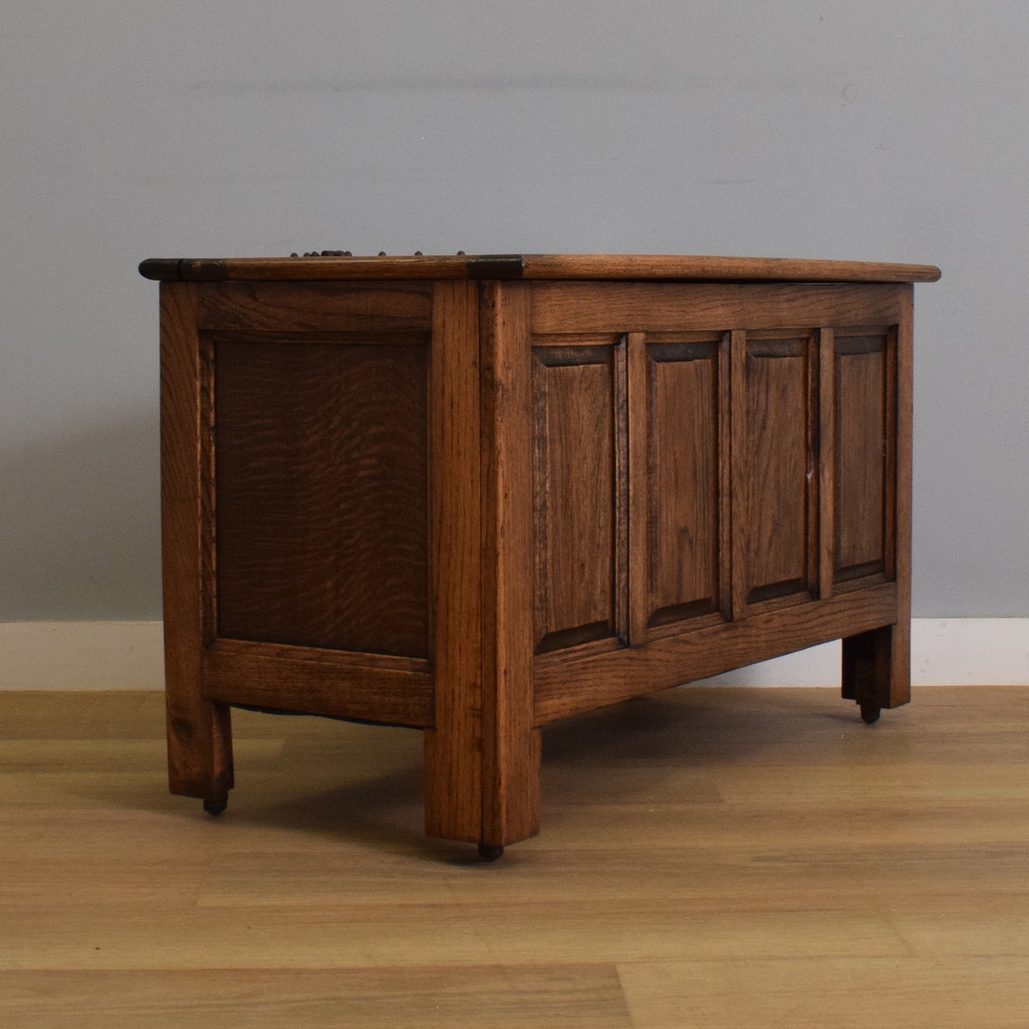 Refinished Oak Blanket Box