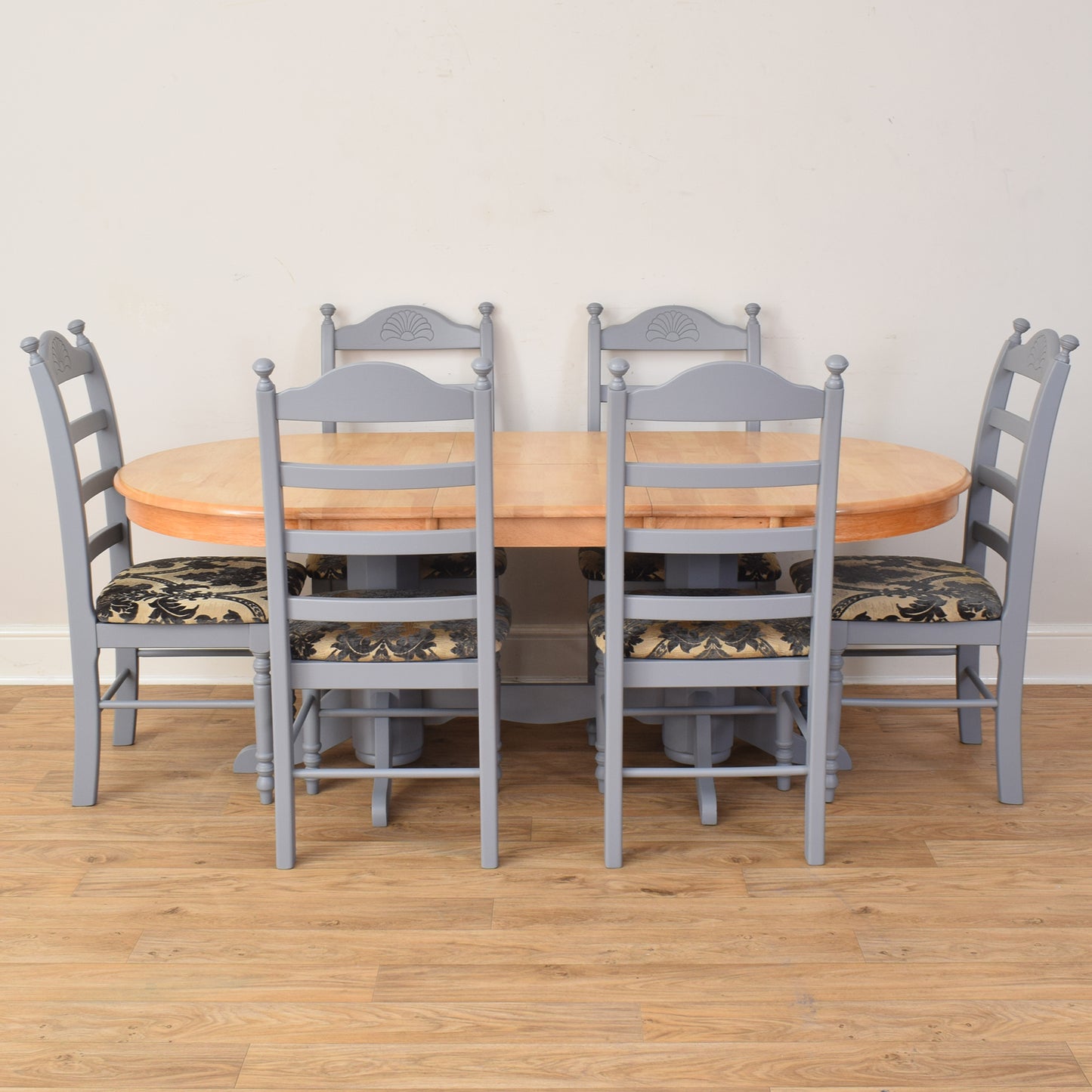 Painted Table And Six Chairs Chairs