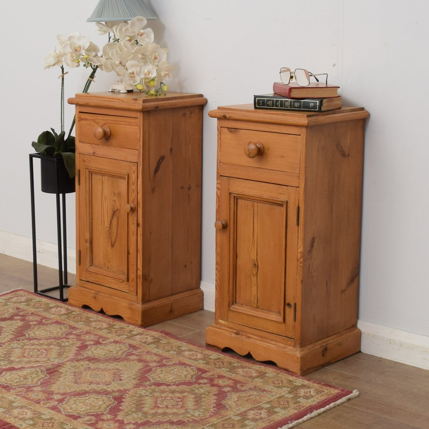 Pair of Pine Bedsides