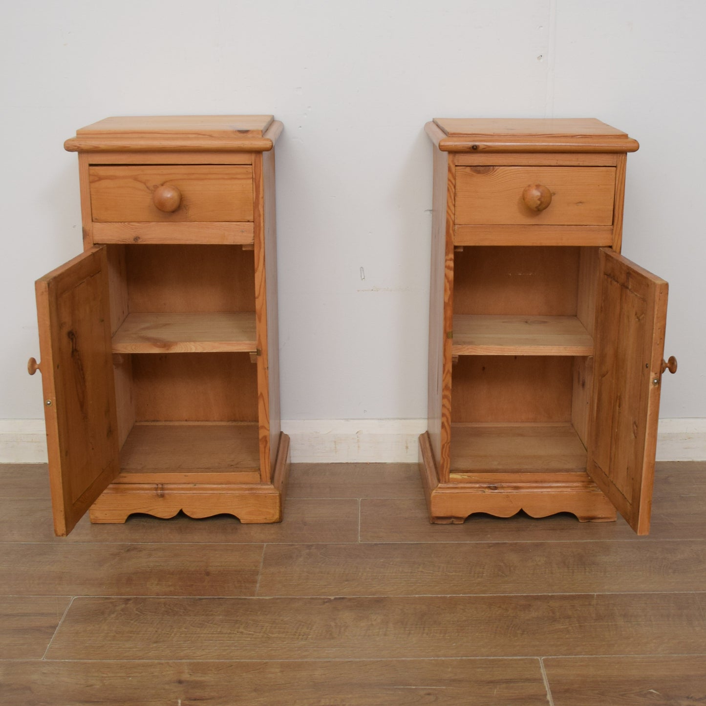 Pair of Pine Bedsides
