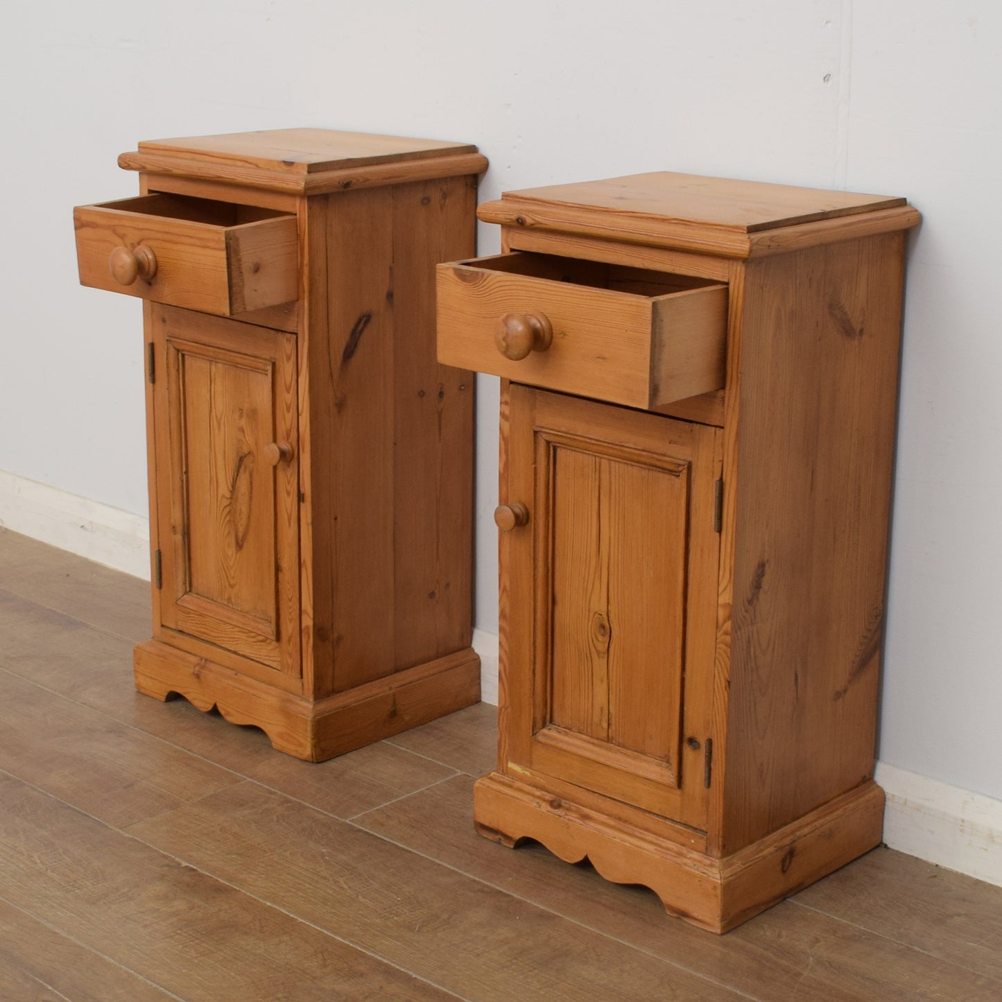 Pair of Pine Bedsides