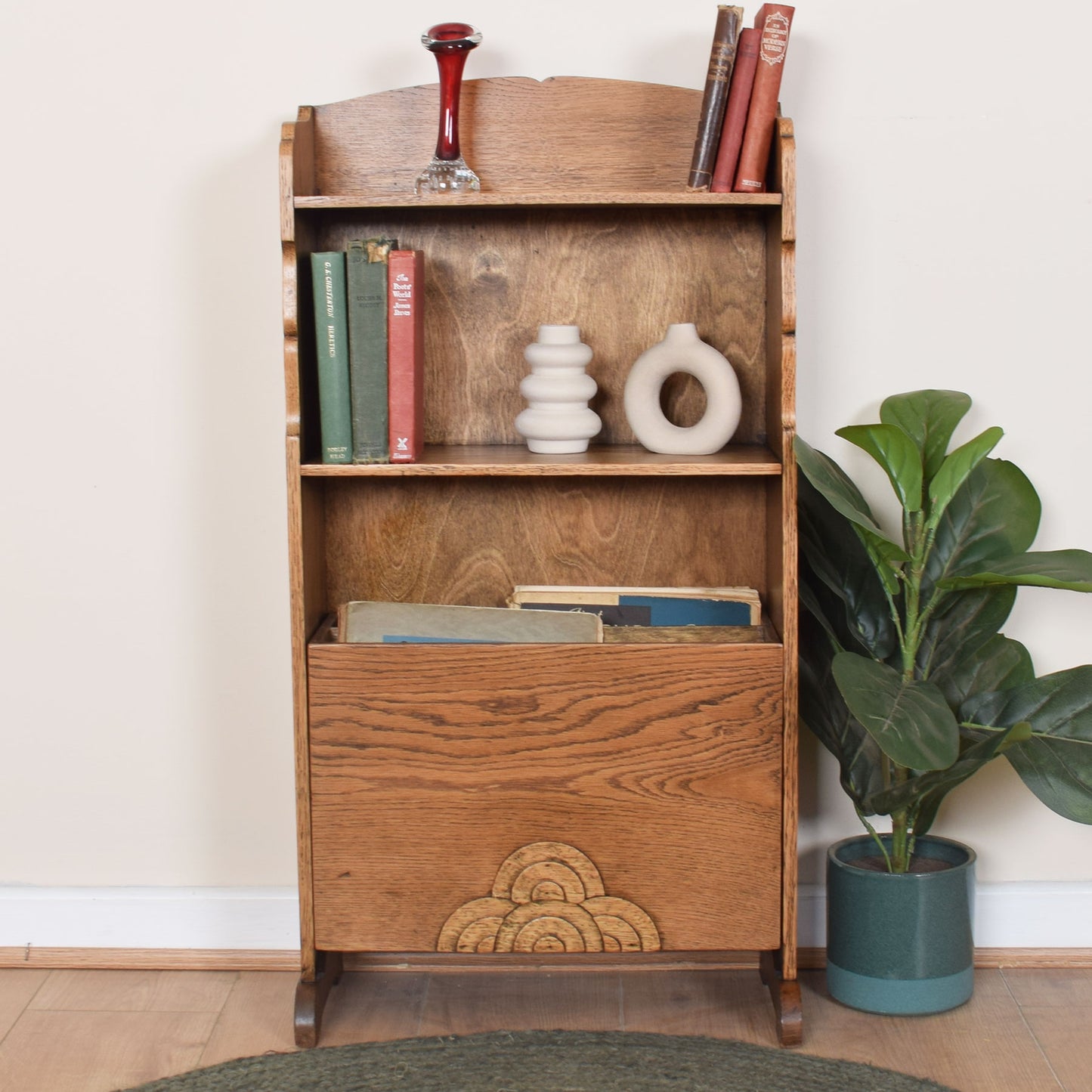 Restored Bookcase with Magazine Rack