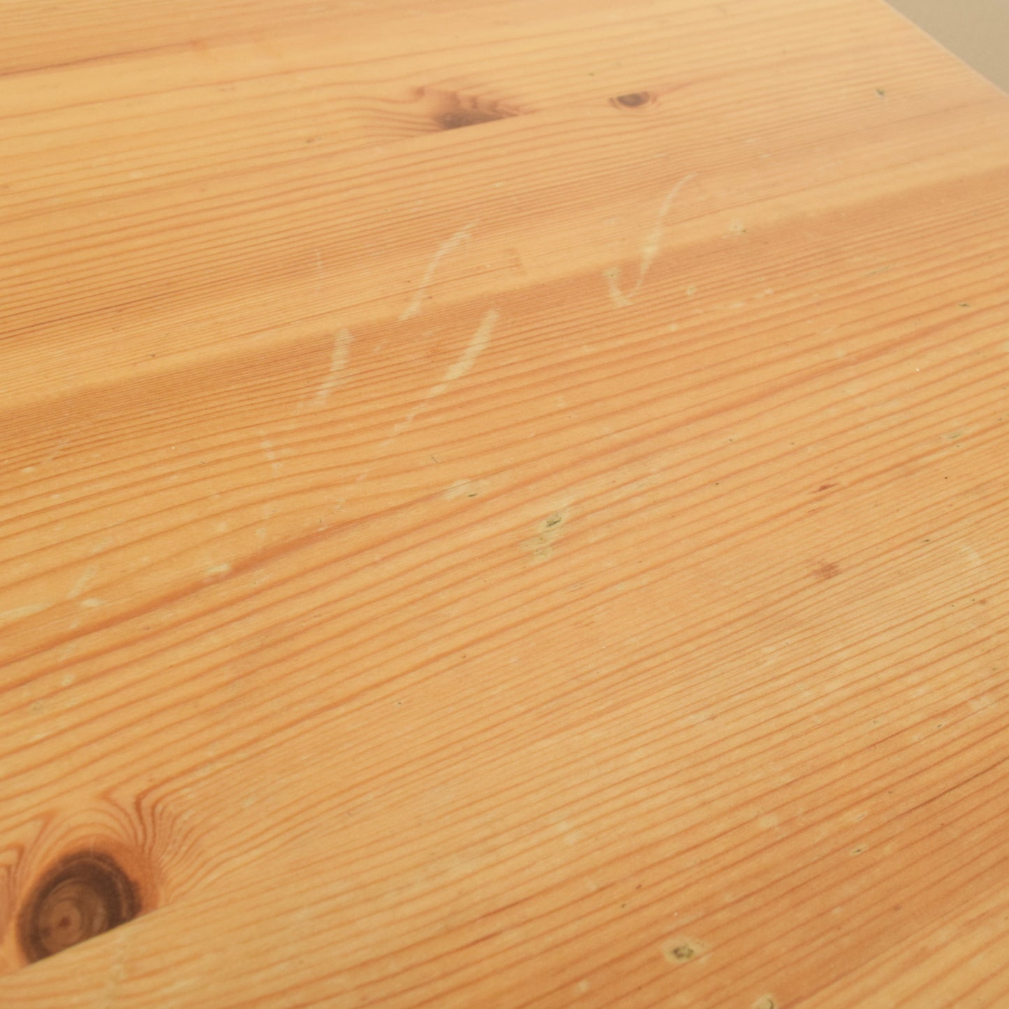 Rustic Pine Table and Four Chairs